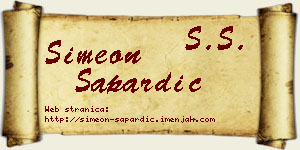 Simeon Sapardić vizit kartica